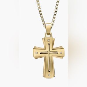 Cross Diamond Pendant Necklace AMERICAN EXCHANGE